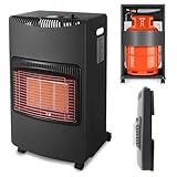 JUPPLIES Estufa de Gas Butano Plegable - Potencia 4200 W, Estufa Cerámica, 3 niveles de...